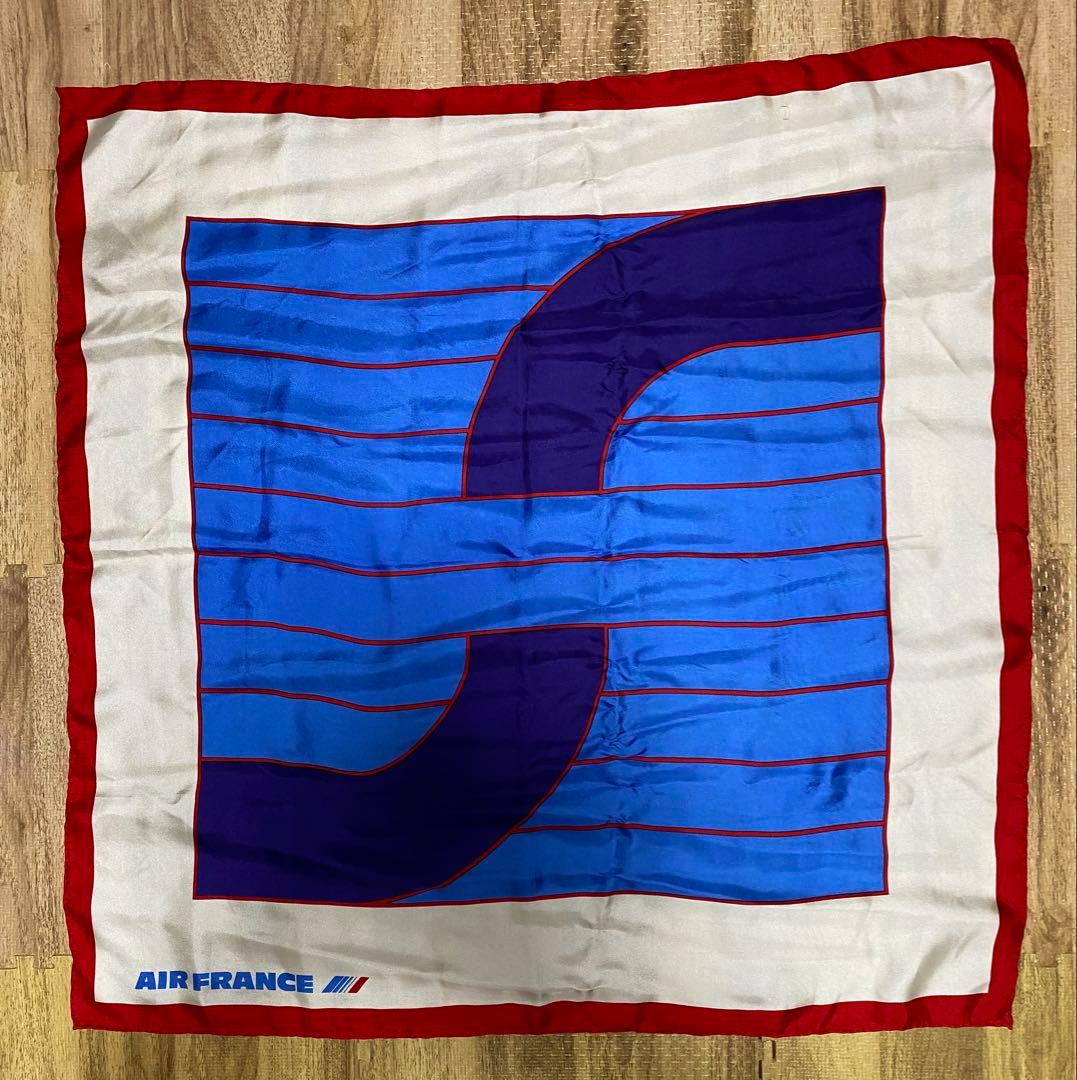 AIR FRANCE エールフランス　シルク　スカーフ　レア　レトロ
