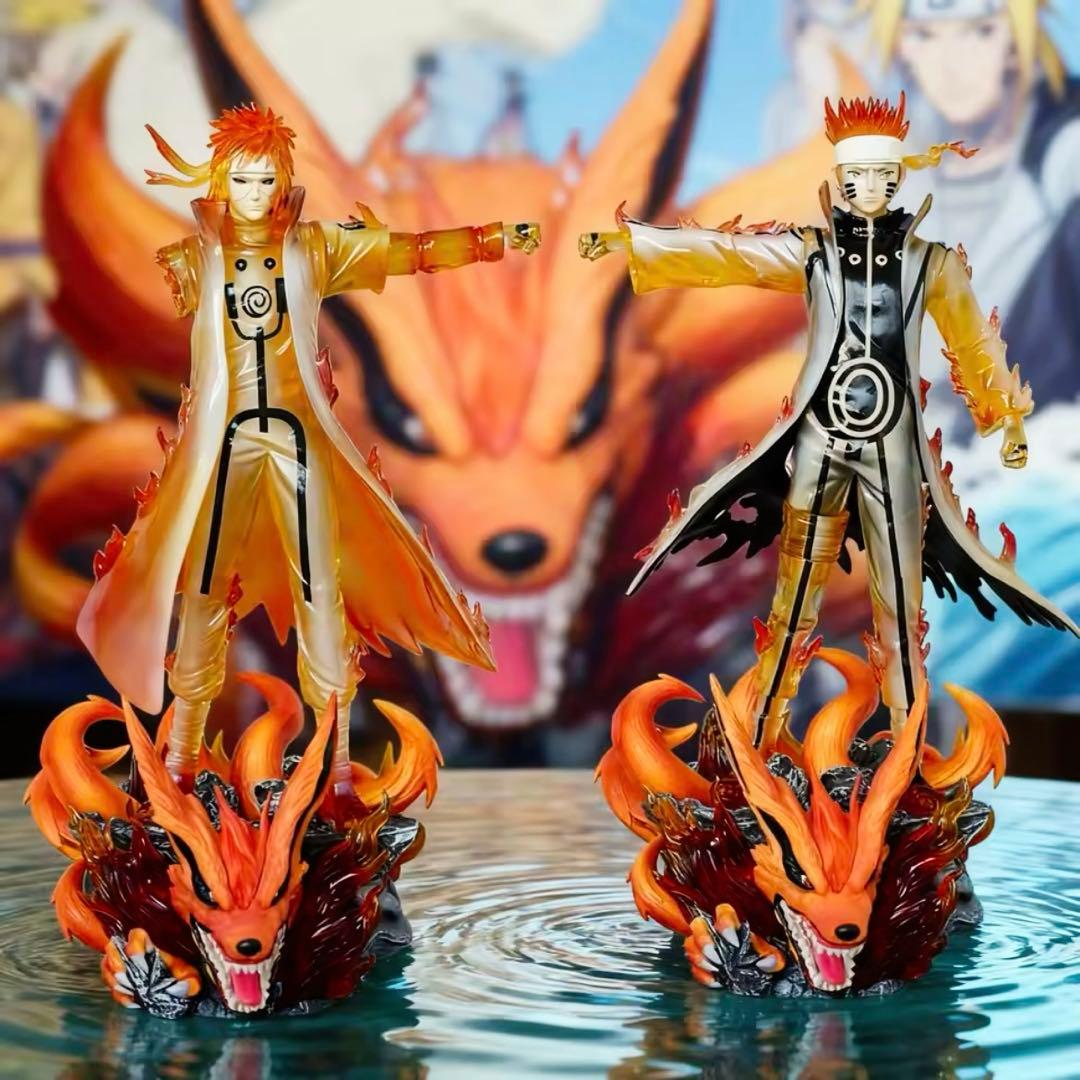 32cm うずまきナルト 波風ミナト 九尾 フィギュア 九喇嘛モード 2セット