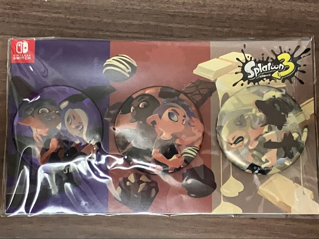 スプラトゥーン3 チョコレートフェス缶バッジ3個セット