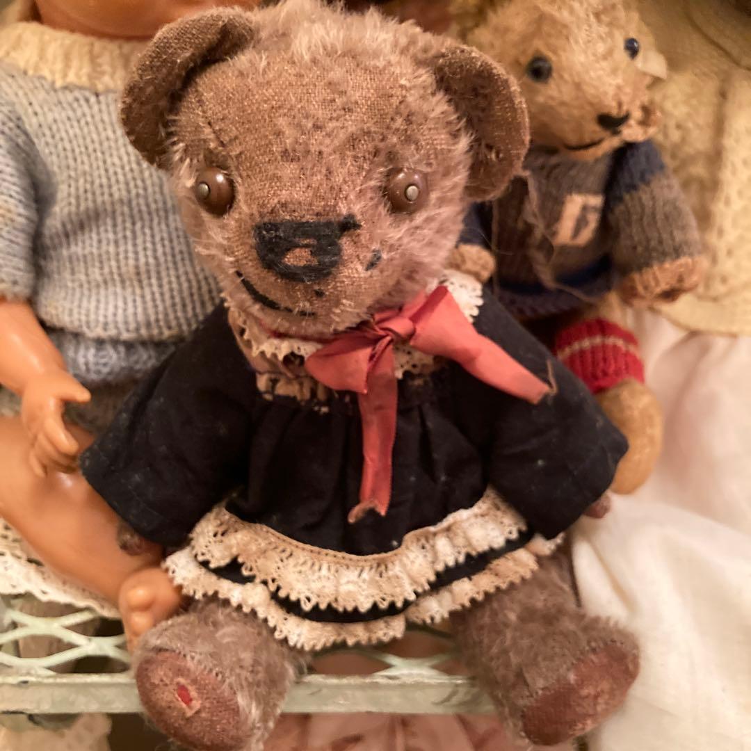 ヴィンテージ テディベア ドレス付き