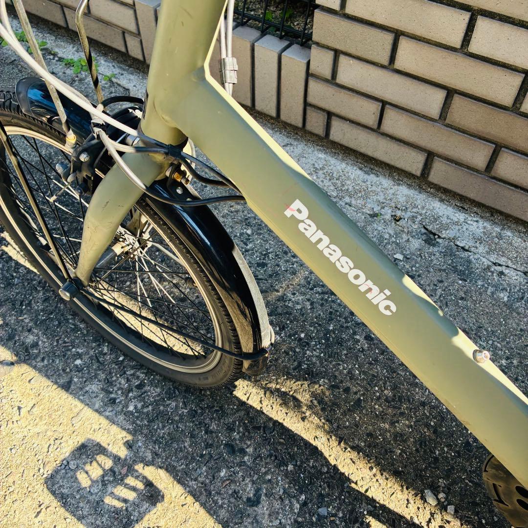 パナソニック ベロスター　マットオリーブ　電動自転車　バッテリー付き