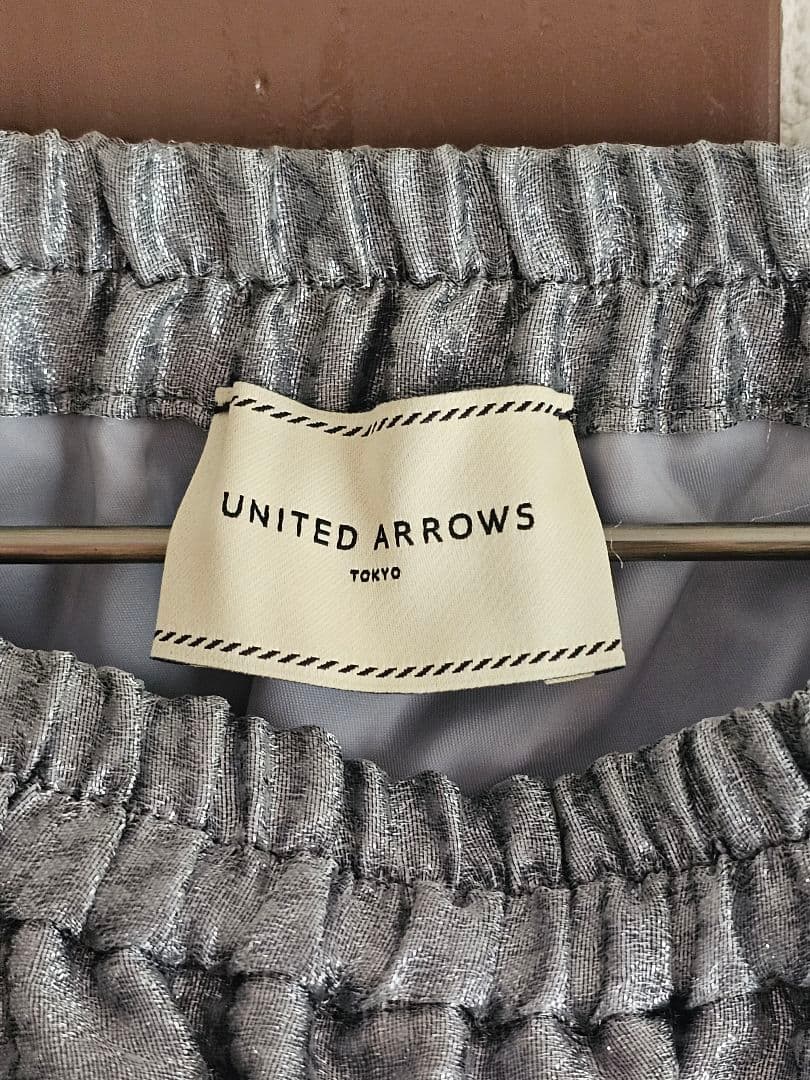 UNITED ARROWS スケルトン シャイン ジャガード スカート