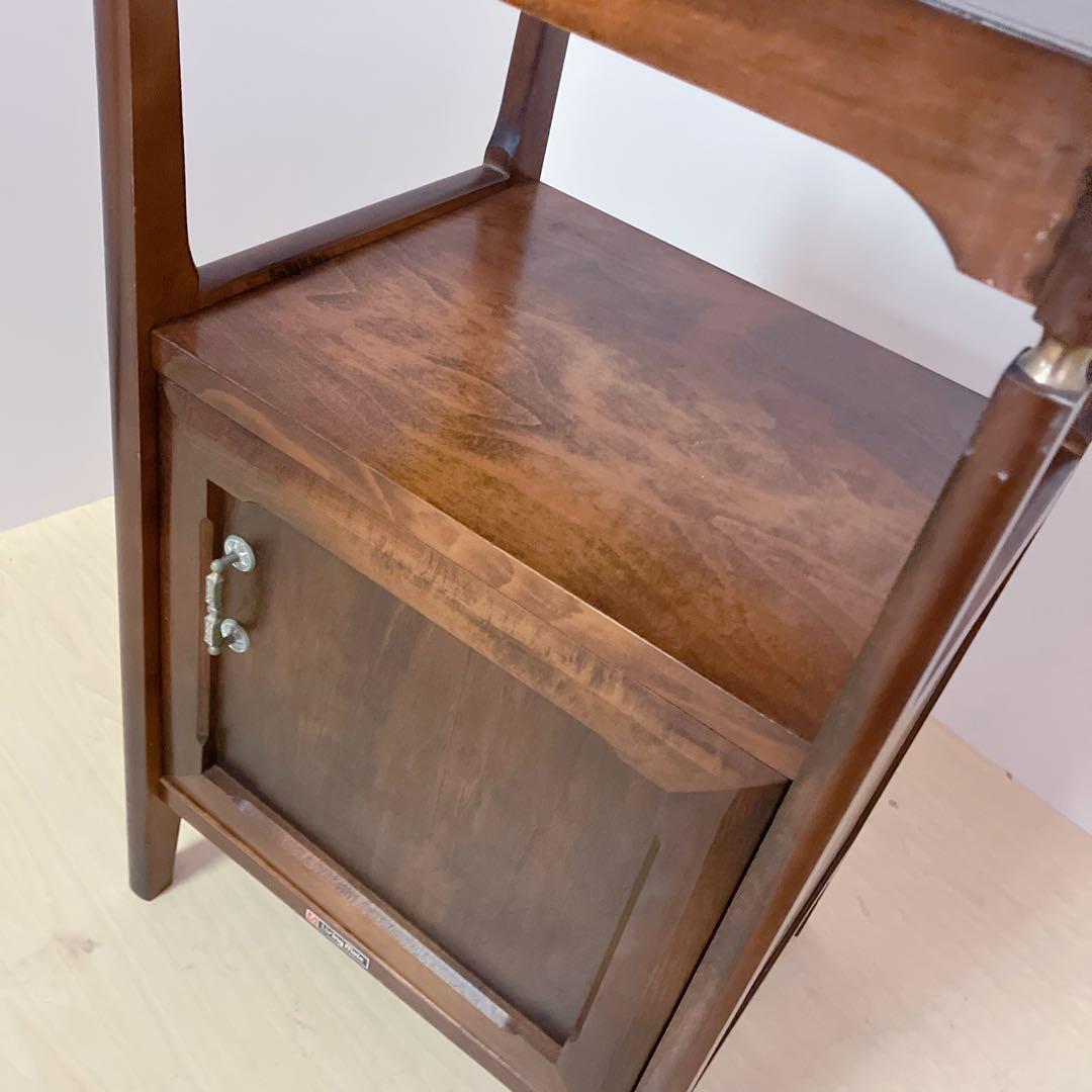 アンティーク　電話台　FAX台 木製　サイドテーブル　コンソールテーブル　飾り棚