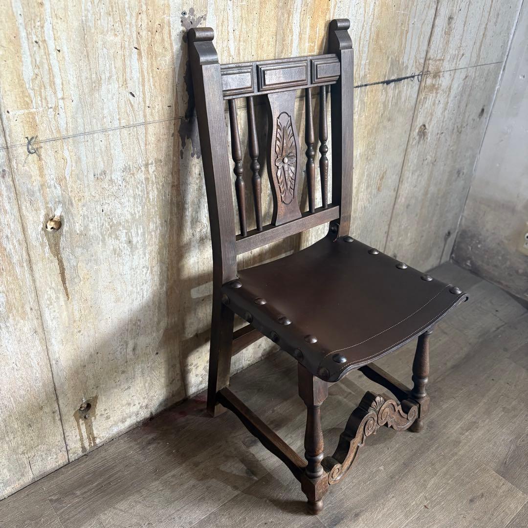 NAVARRO ARGUDO スペイン　ヴィンテージ　レザーシートチェア　②