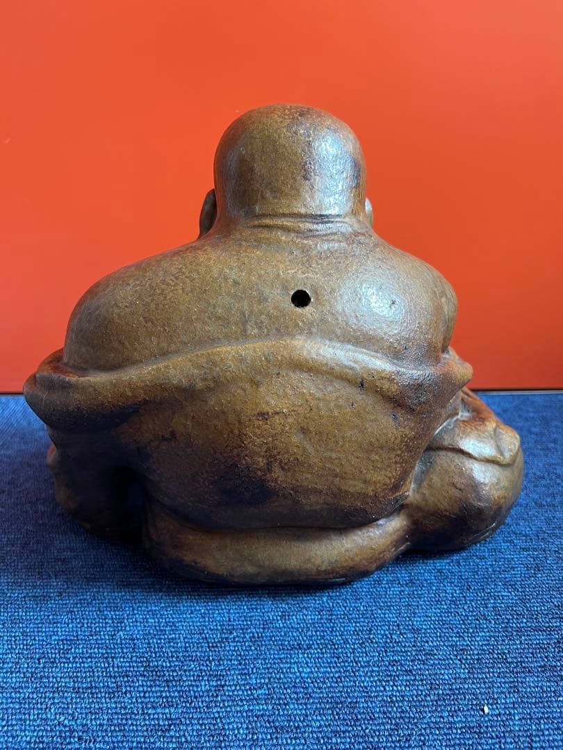 1371  古備前　布袋　陶器置物 飾り物 七福神 縁起物　時代物　美術品