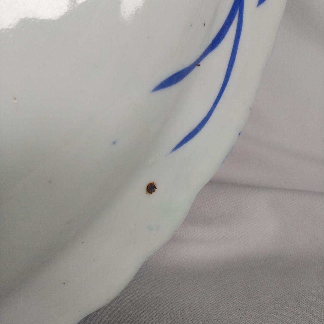 古伊万里　有田焼　染付　大皿　花鳥模様 直径約48.5センチ