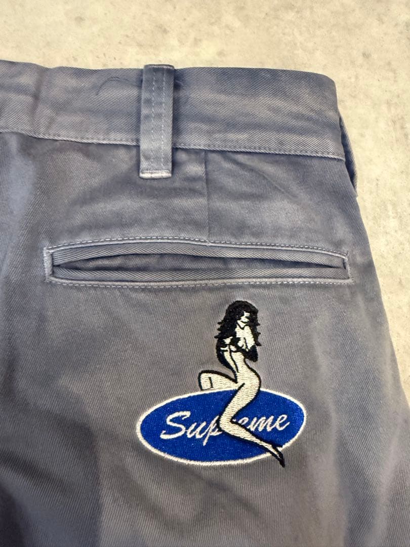 パンツ supreme chino 23 washed navy 30