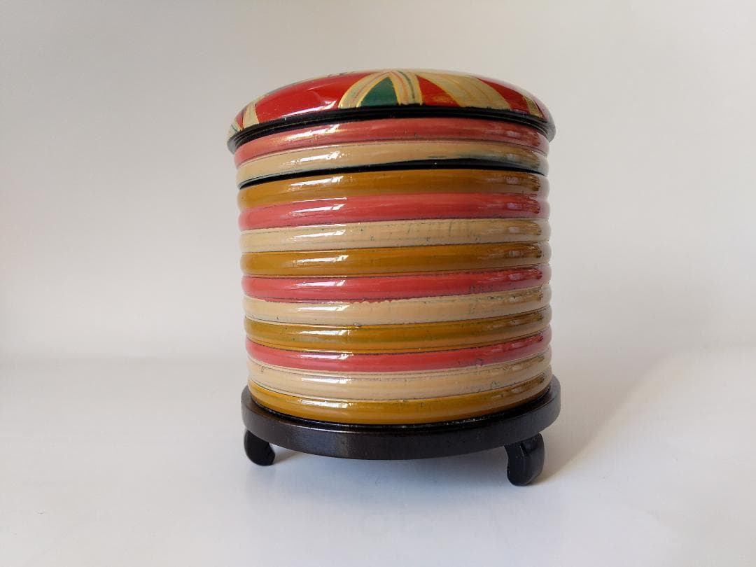 中村宗悦 作 歌仙 貝桶型茶器 漆絵 共箱 共布 漆器 漆芸 抹茶 茶道具 新品