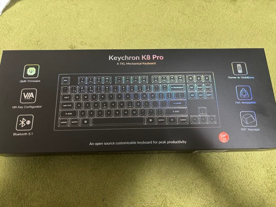 Keychron K8Pro ワイヤレスメカニカルキーボード(US配列/青軸)