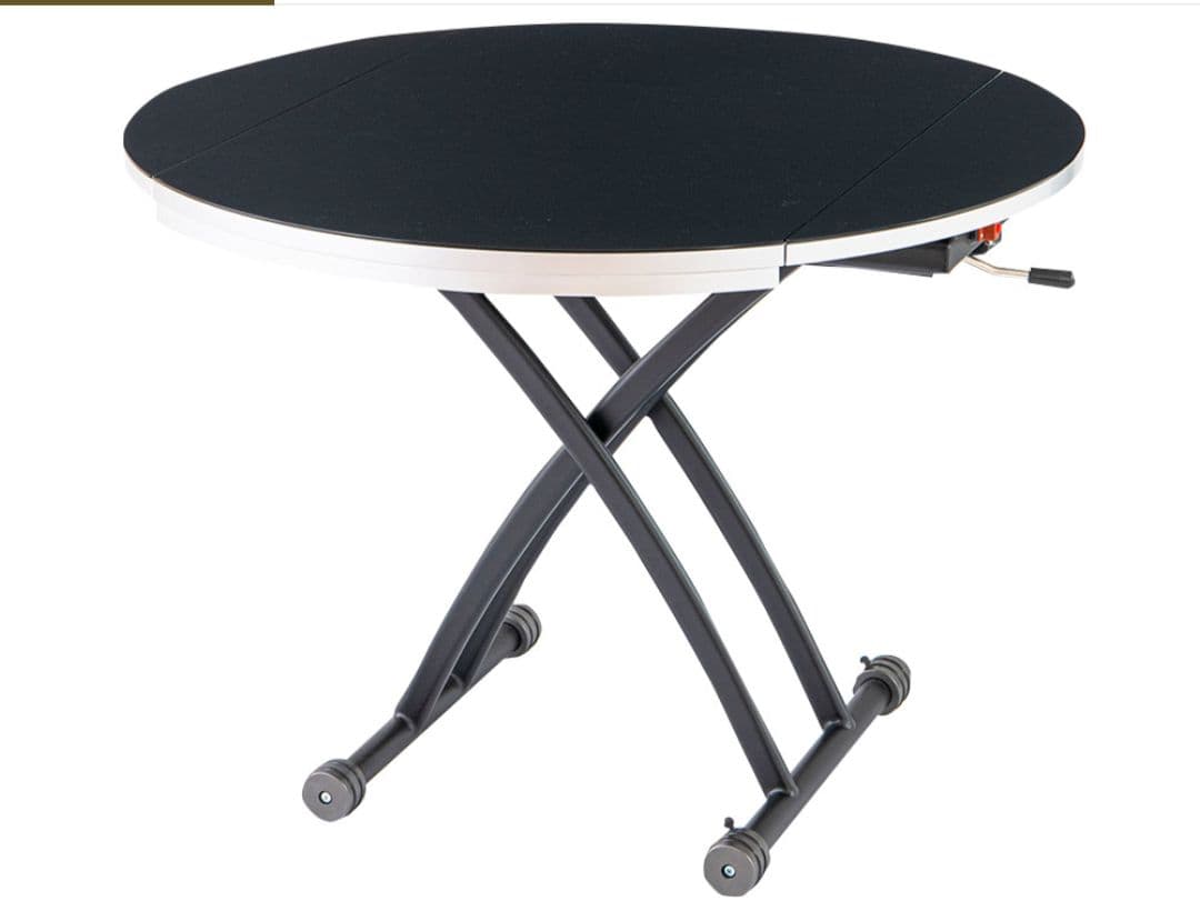昇降 リフティングテーブル 円 ラウンドテーブル 拡張 かねたや