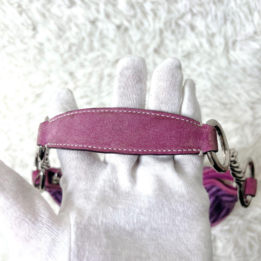 バッグ COACH Purple Herringbone Suede Bag Y2K