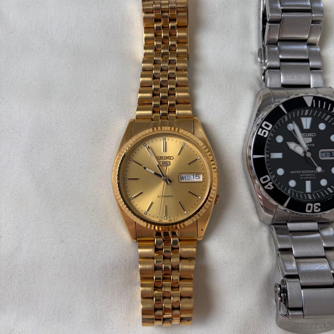 SEIKO5自動巻き時計 ゴールドのみ