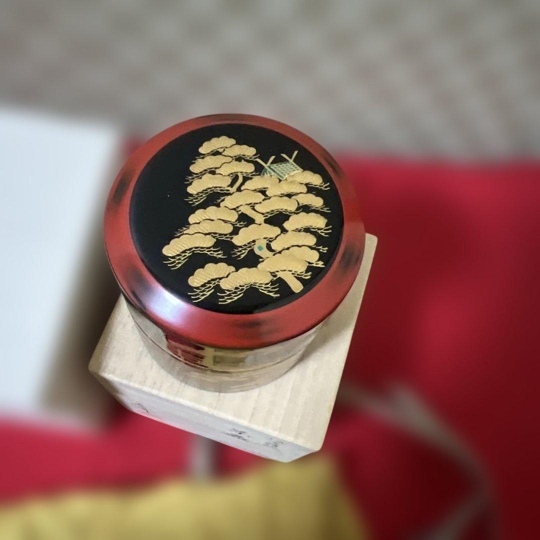 「新品」加賀塗師・和田寿峰作 住吉蒔絵 茶器　桐共箱