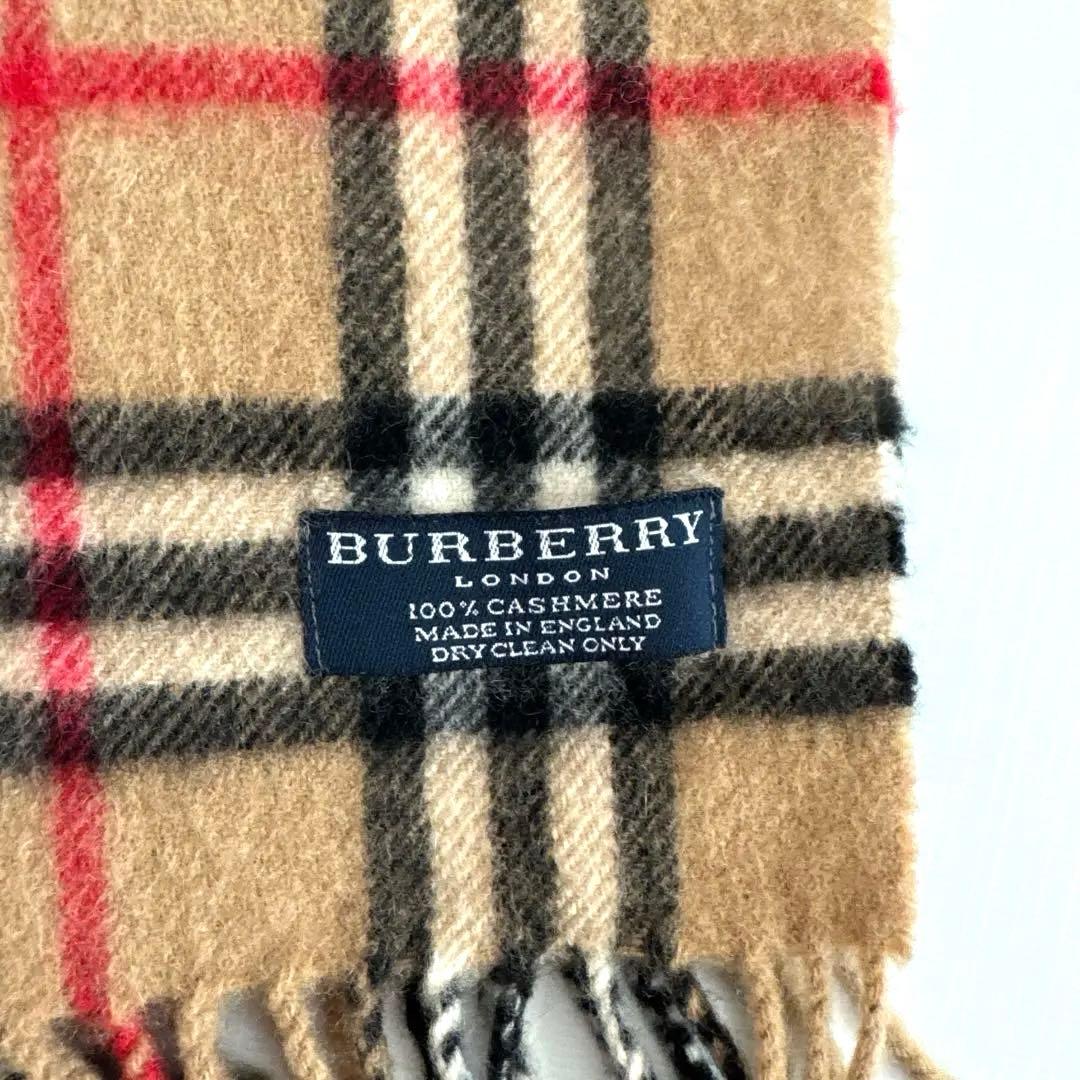 【新品未使用】BURBERRY チェック柄 カシミヤ100%マフラー　英国製