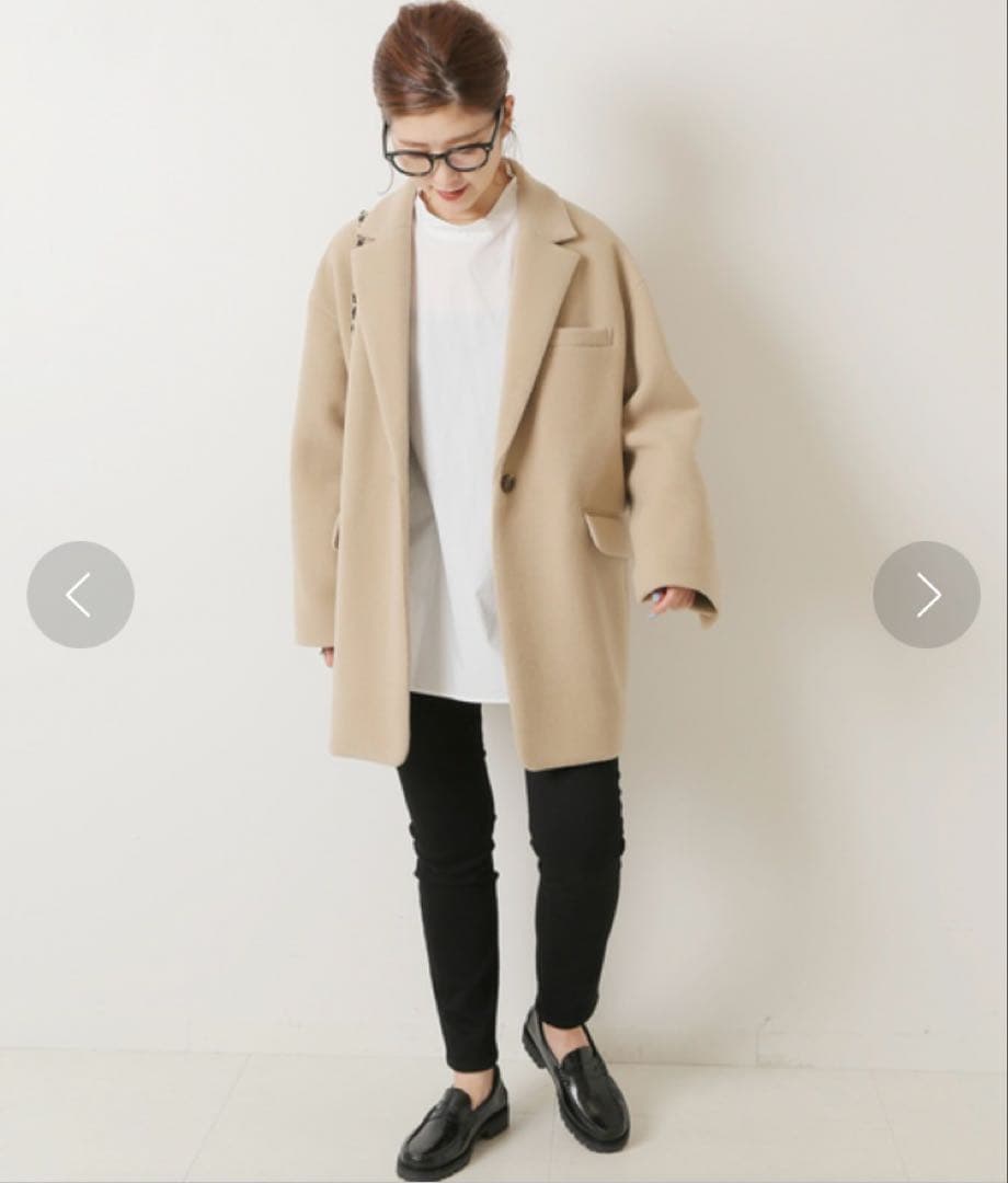 Spick & Span W/Nyモッサジャケットライクコート