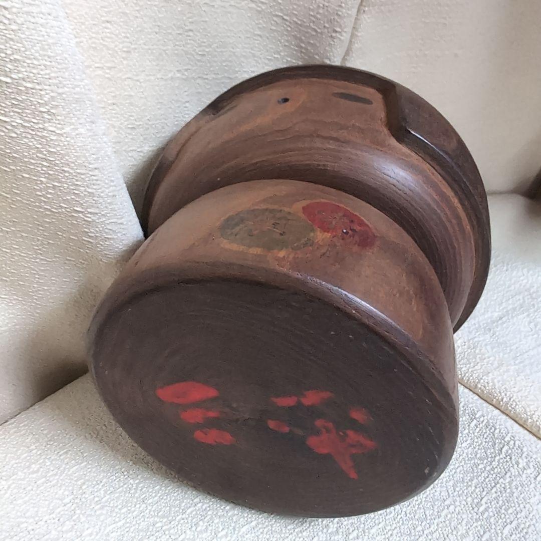 三平こけし　13センチ風人形 茶色と赤