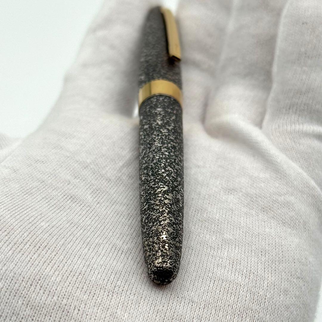 絶版 パイロット シルバーン 燻　石目散らし スターリング 万年筆 18K