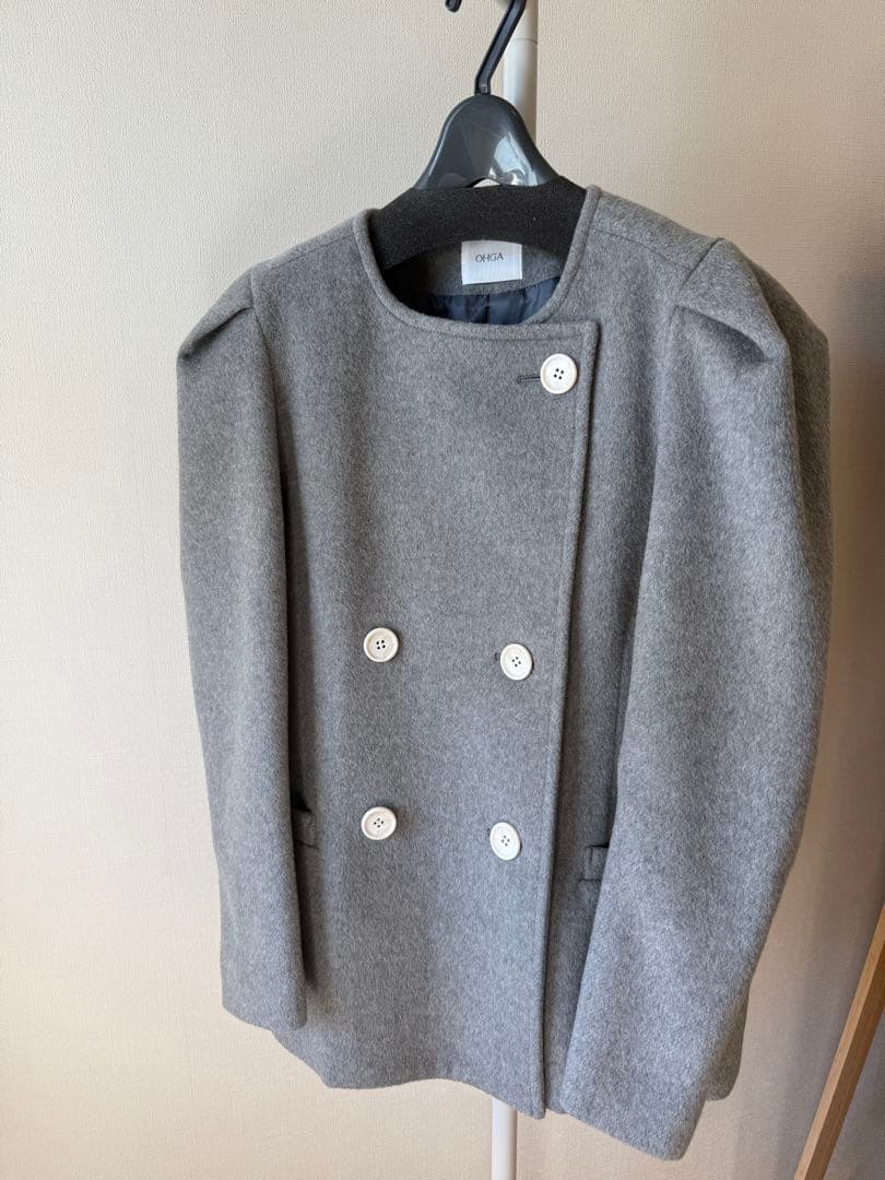 OHGA PUFF COAT グレー