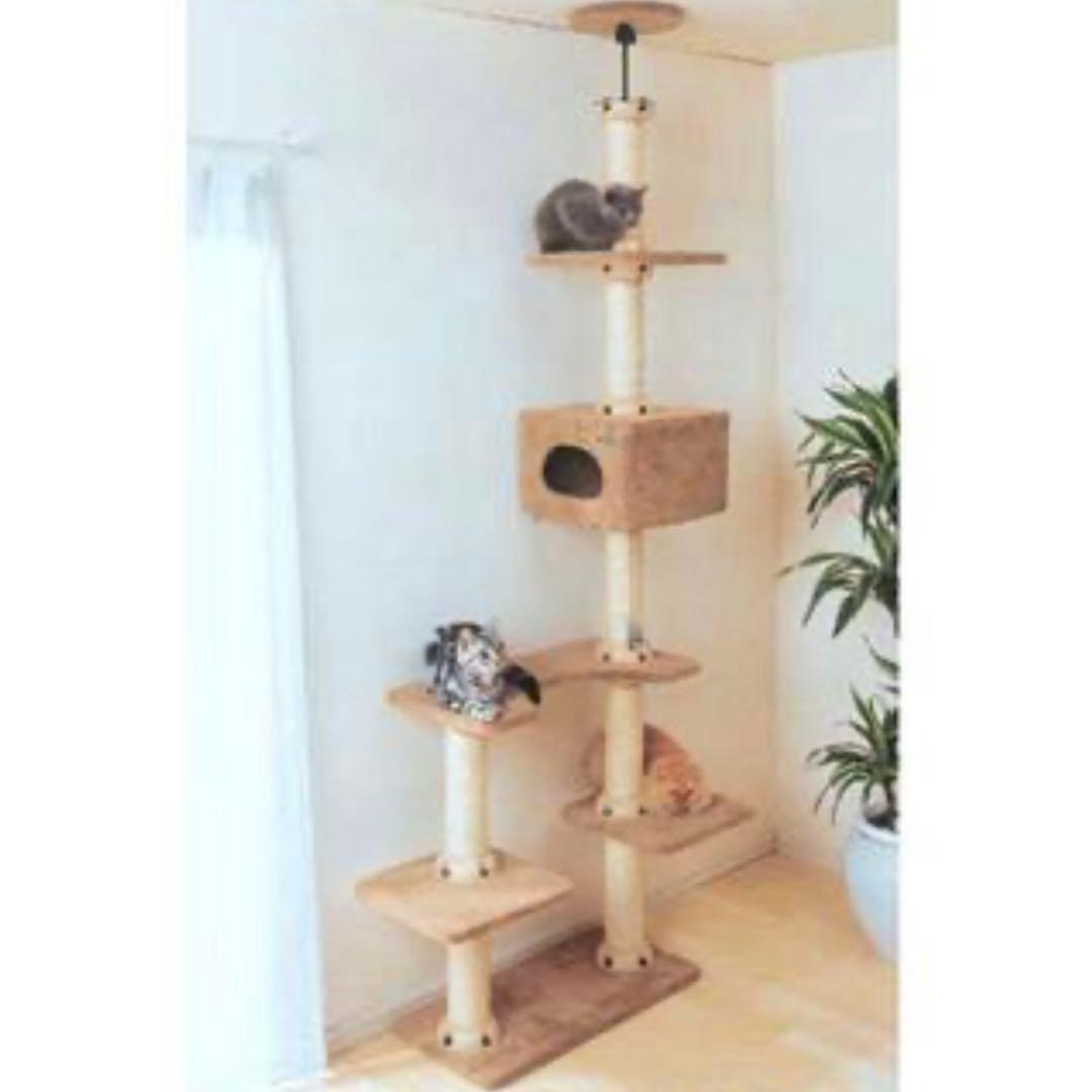 未開封 アイリスオーヤマ キャットランド CLA-240B ベージュ 猫用タワー