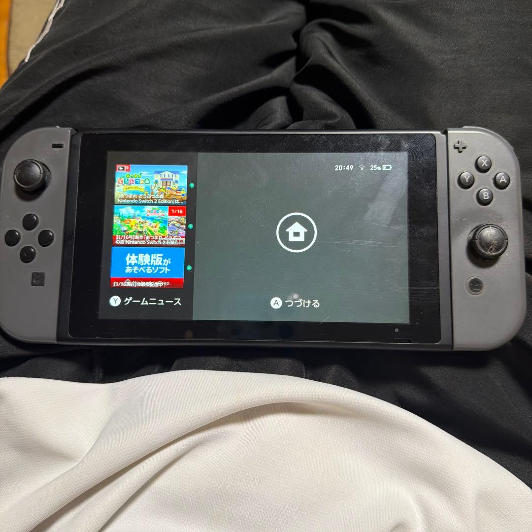 Nintendo Switch 本体 グレー ゲーム3本付き