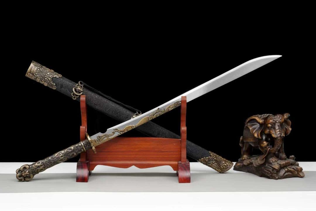 【墨影唐刀】古兵器 武具 刀装具 日本刀　模造刀 居合刀 武士道 鑑賞用 美術刀