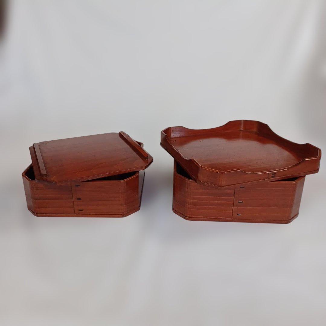 春慶塗入子縁高五人前