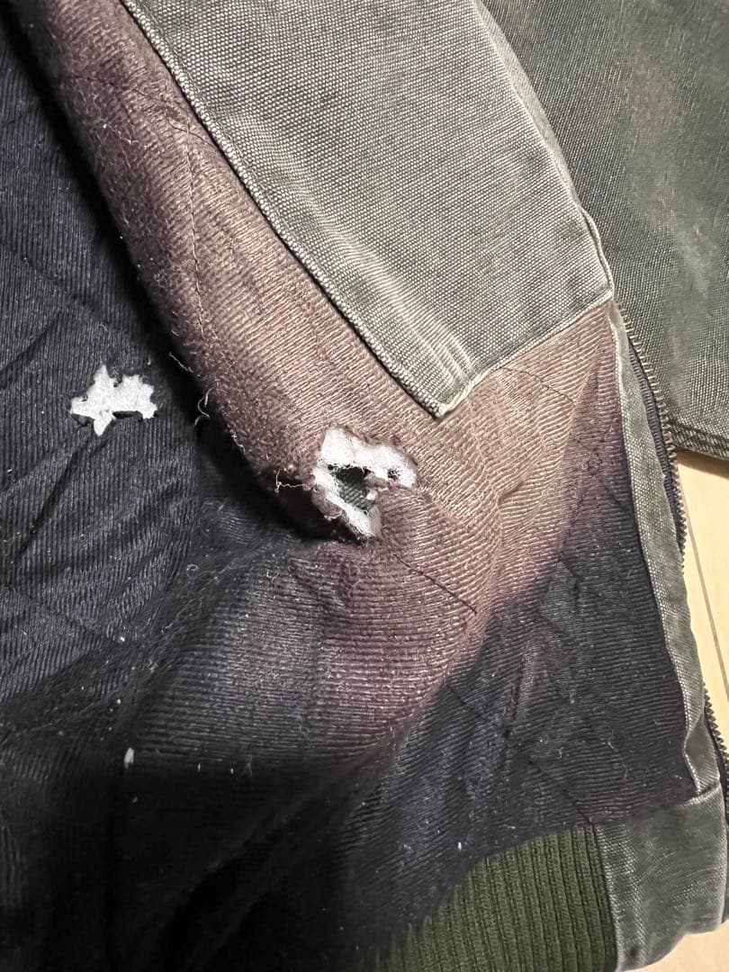 アクティブジャケット ダック生地 carhartt モスグリーンXS相当　希少