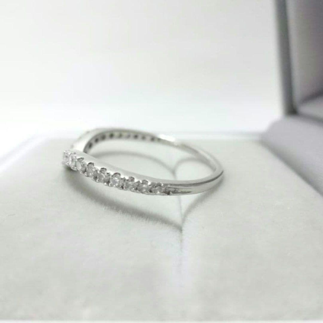 エタニティ V字 プラチナダイヤモンド リング