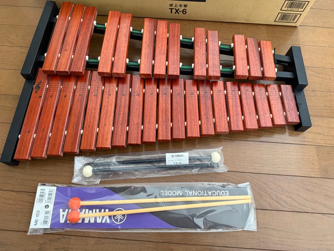 美品★卓上木琴　YAMAHAヤマハ TX-6 木琴　マレット付き