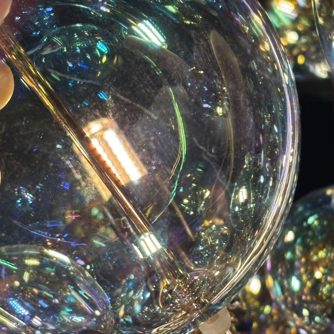 オーブ バブルシャンデリア ゴールド色 オーロラ ペンダントライト 10灯