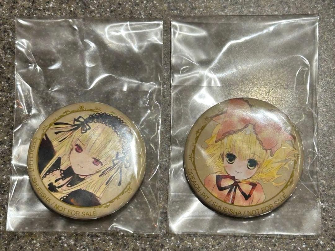 ローゼンメイデンミニ缶バッジ2点セット 水銀燈 雛苺 薔薇乙女