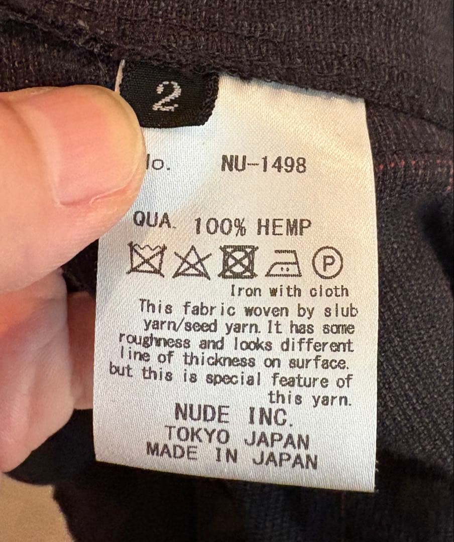 nude:masahiko maruyama ヘンプサルエルパンツ