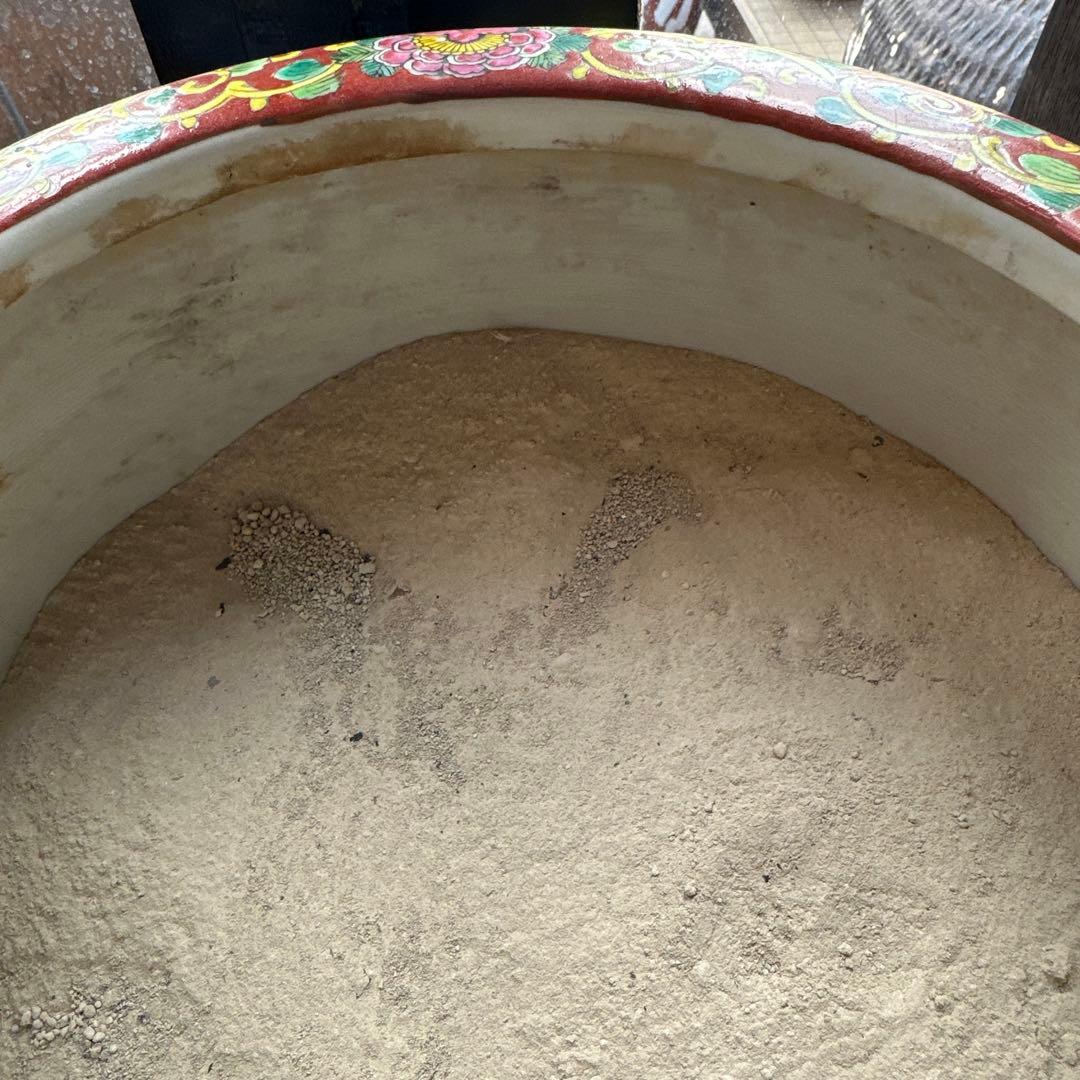 瞬間お値下げ‼️十錦手色絵伊万里　火鉢メダカ飼い観葉植物鉢カバー