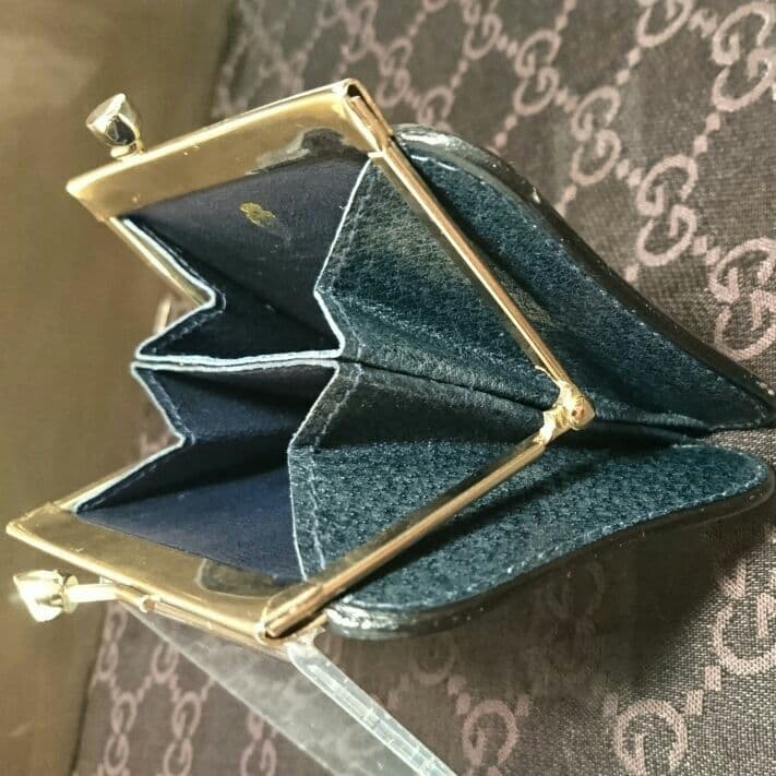 美品 GUCCI OLD オールドグッチ がま口 小銭入れ ケース