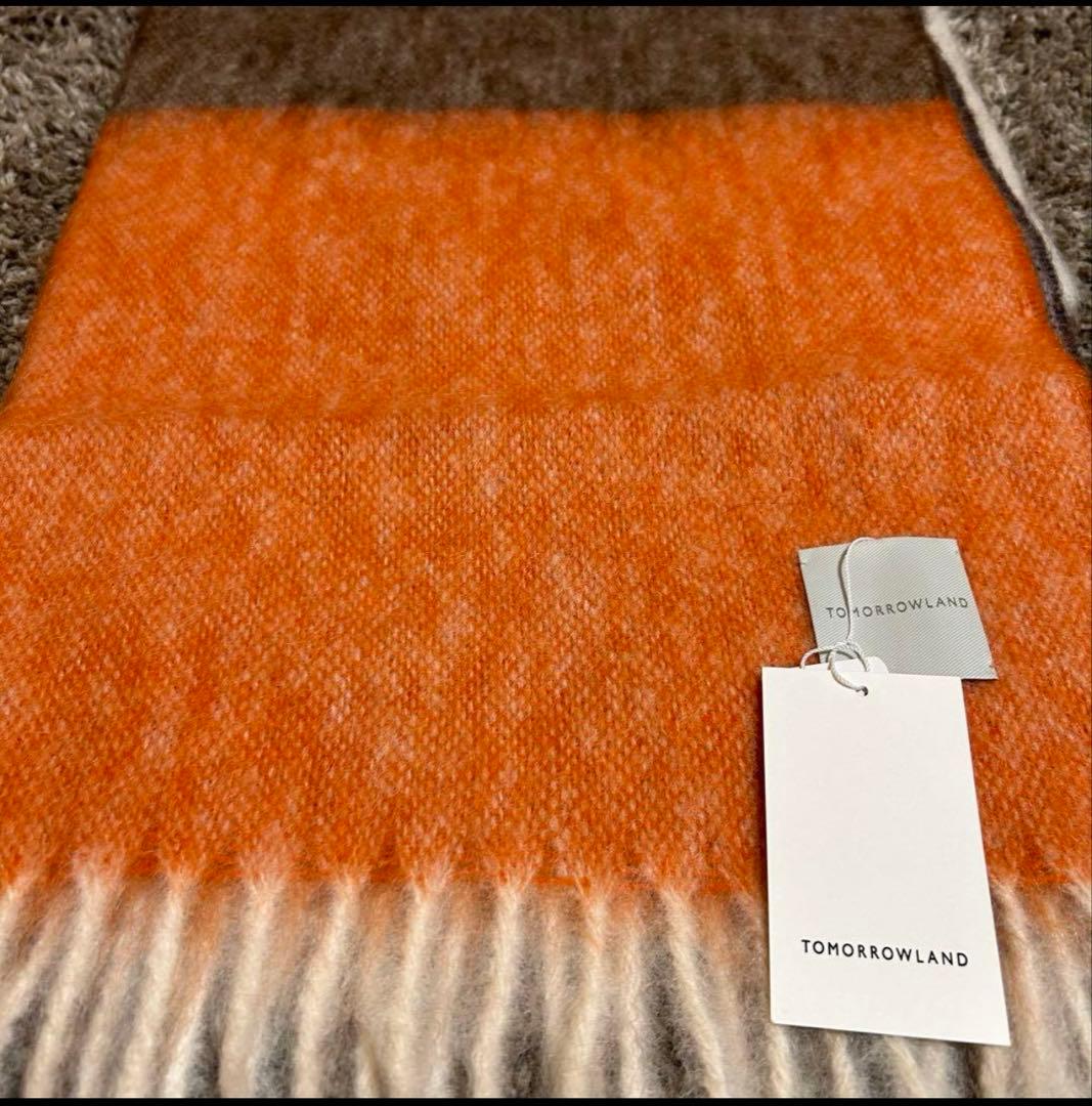 【美品　タグ付き　人気】TOMORROWLAND☆マフラー☆ブラウン系