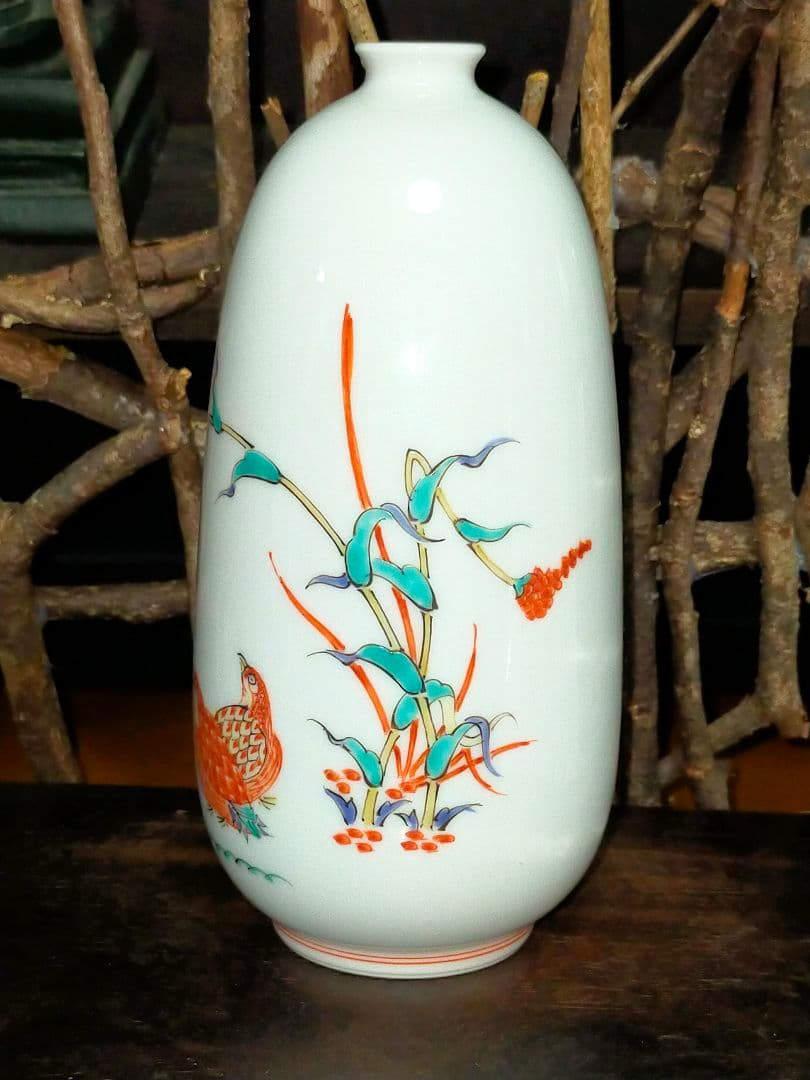 ♥値下げ！未使用　人間国宝　十四代　酒井田柿右衛門　一輪挿し　共箱付　花瓶　花器