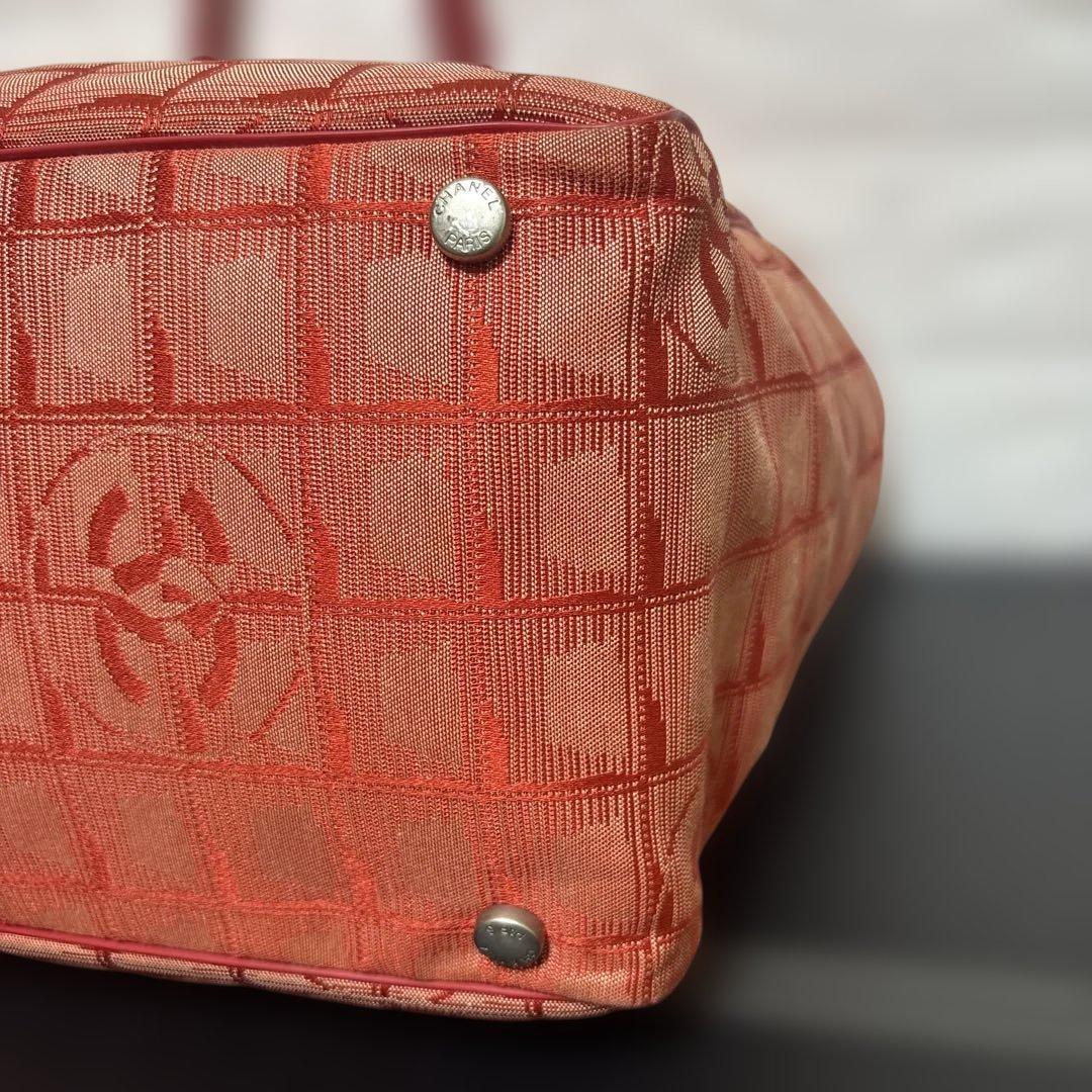 【証明書付き】 CHANEL トートバッグ ニュートラベルライントート レッド