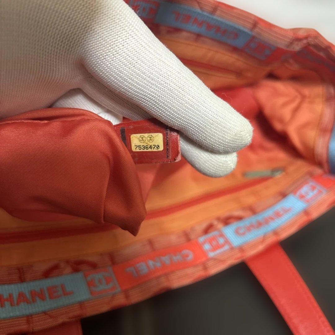 【証明書付き】 CHANEL トートバッグ ニュートラベルライントート レッド