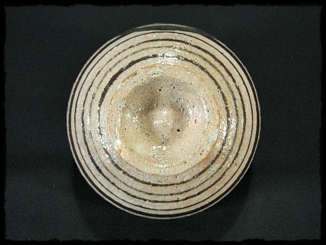 古田 織部 猿猴捕月写 勝龍寺窯 乾 伸行 絵志野 茶碗 茶道具 共箱 f188