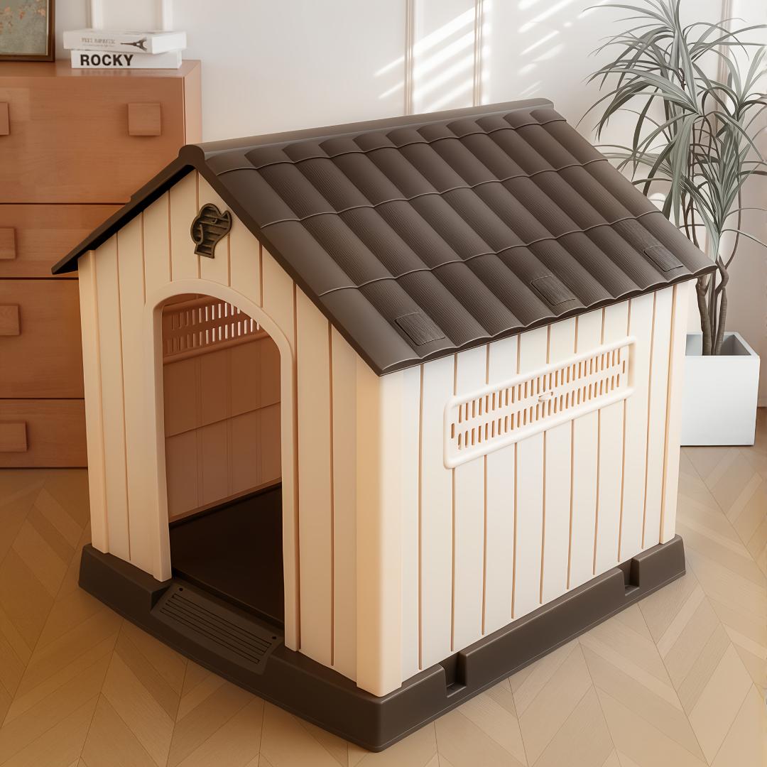 屋外用プラスチックペットハウス 耐候四季対応 頑丈通気 小動物向け 可搬式