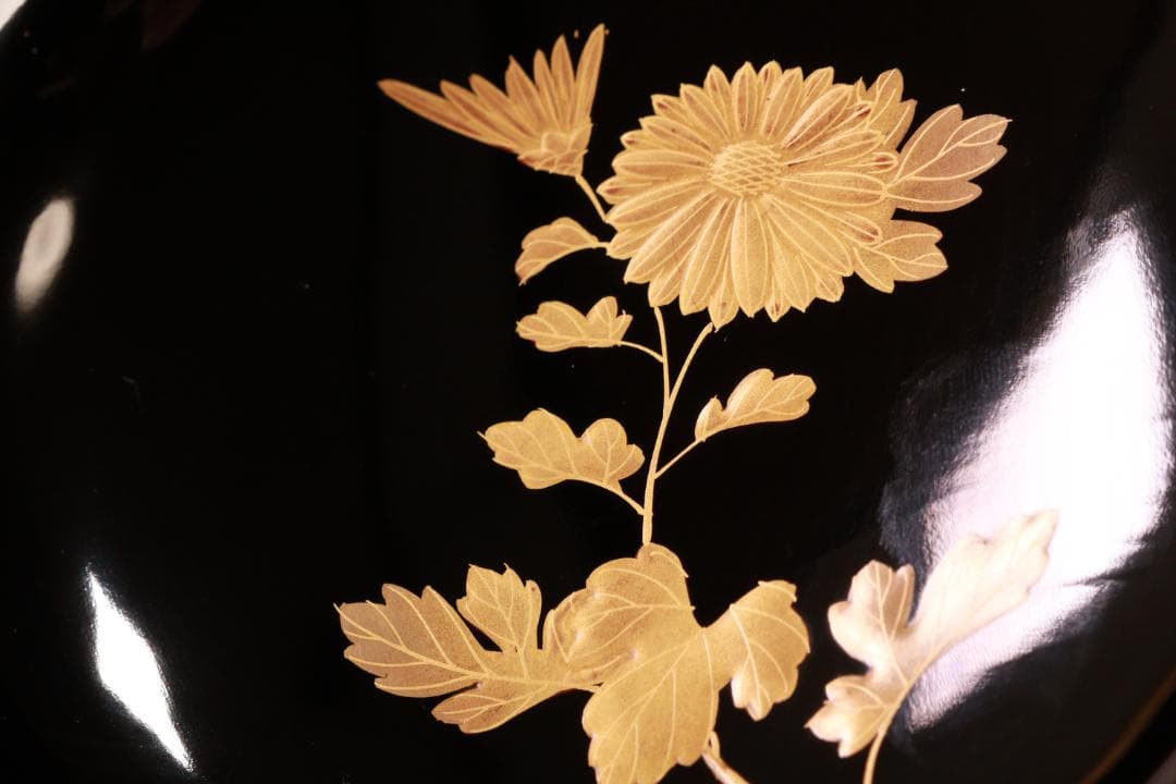 BJ133　時代輪島　加賀蒔絵　鶏図　吸物椀　一客　木製　茶道具 懐石 会席