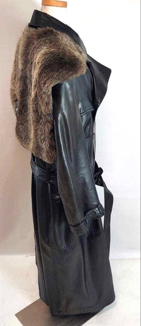 LUNA MATTINO ルナマティーノ ファー付きレザーロングコート Mサイズ