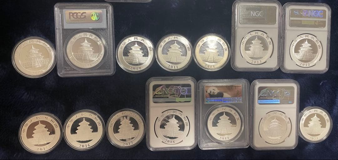中国 パンダ銀貨 1989年〜 32枚まとめて 1オンス 純銀 PCGS NGC