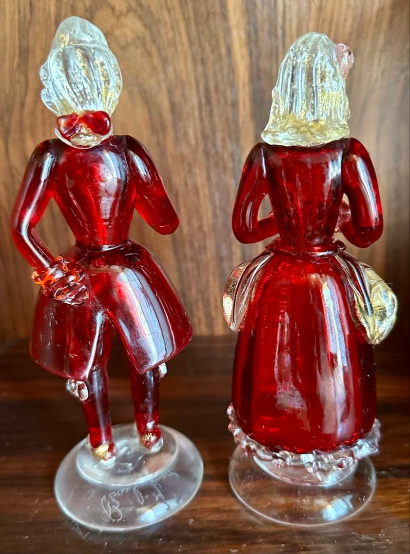 ベネチアングラス/男女フィギュリンセット