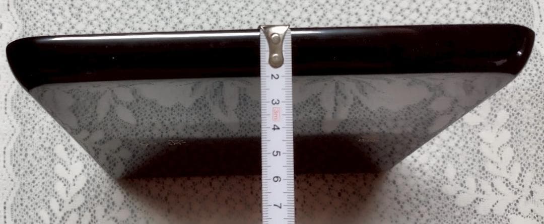 花柄漆器椀と黒漆トレイのセット