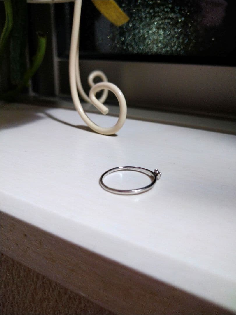 ｋ１０　ハートダイヤモンドリング 9,8号