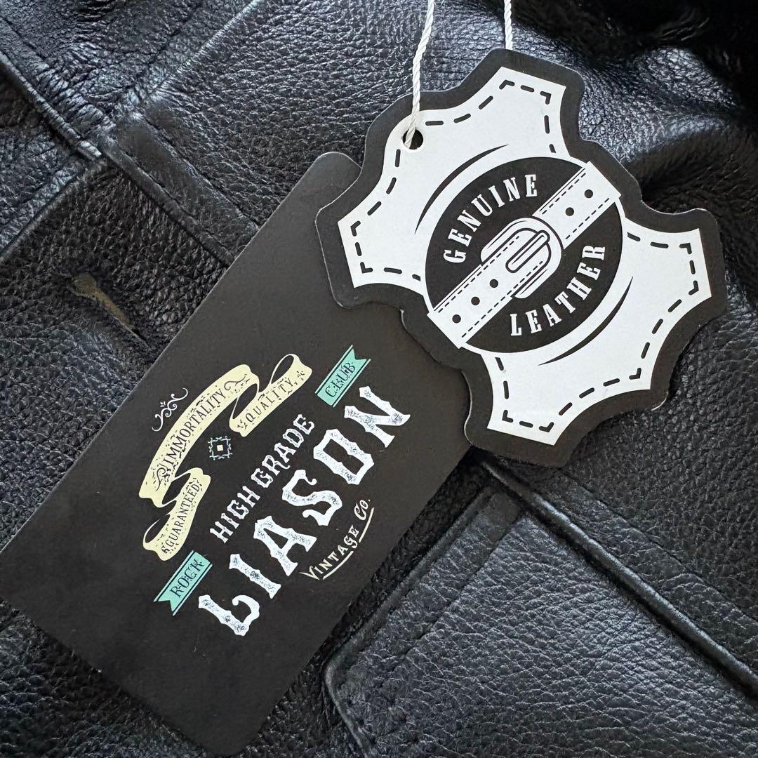 新品未使用タグ付き　FORTIME レザージャケット　本革　牛革　3XL 4L