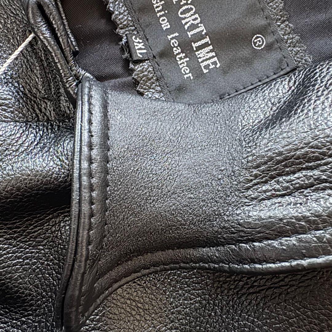 新品未使用タグ付き　FORTIME レザージャケット　本革　牛革　3XL 4L