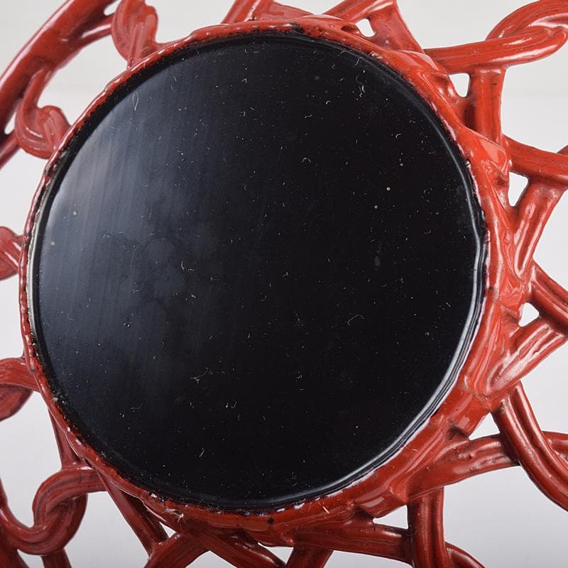 煎茶道具　根來塗　透かし茶托　五客　V　R8874