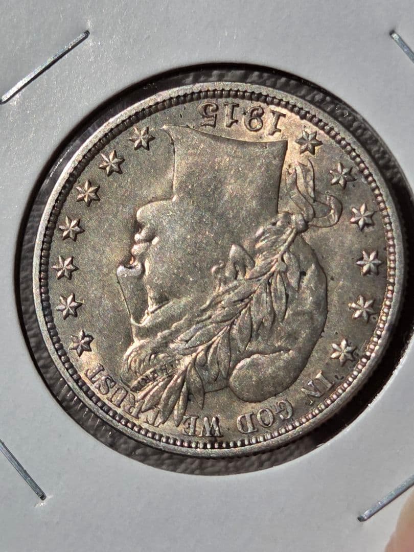 専用(稀少な状態)アメリカ合衆国　バーバー ハーフダラー銀貨　1915 D